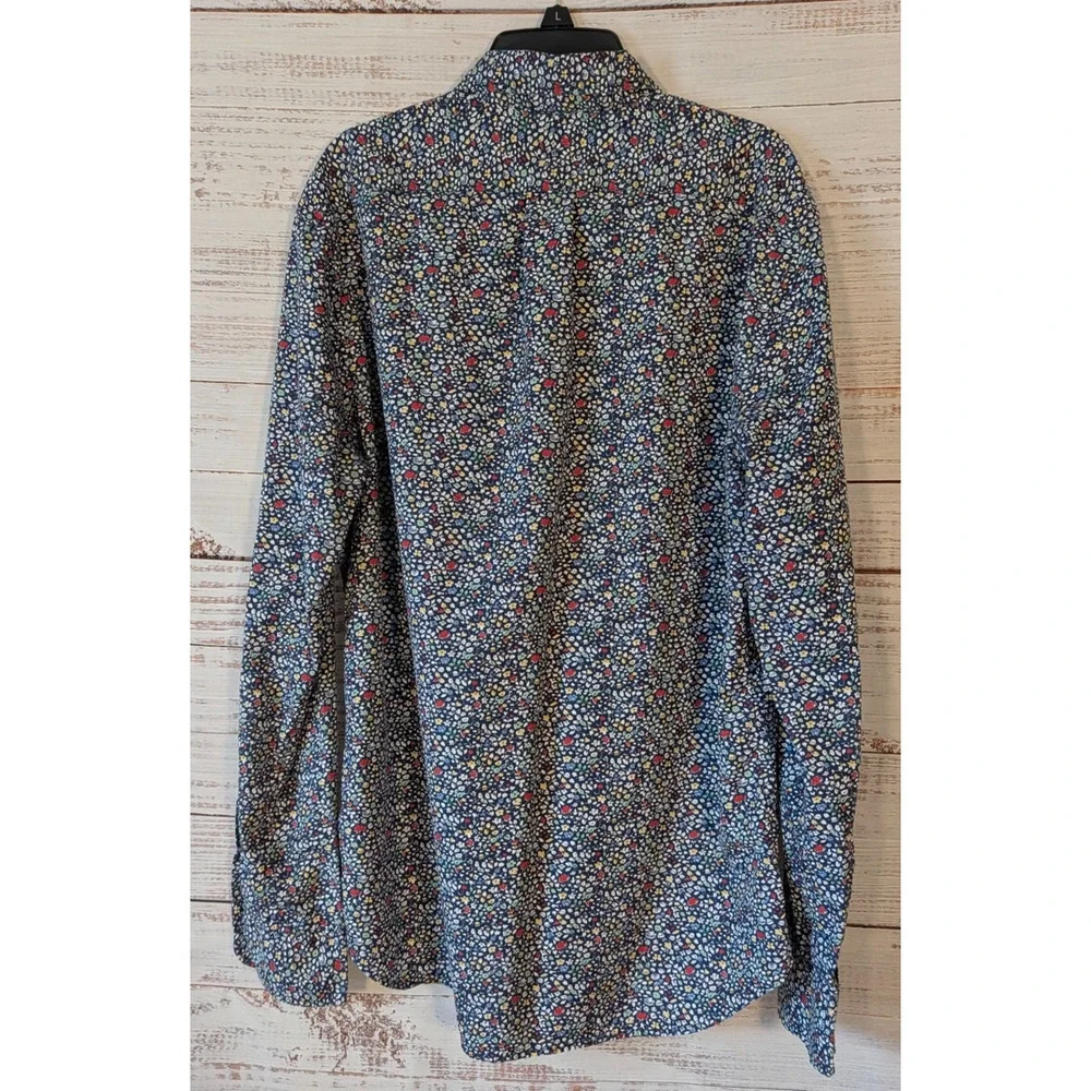 J.Crew Secret Wash Organic Cotton Floral Shirt Medium Liberty Print Micro Ditsy